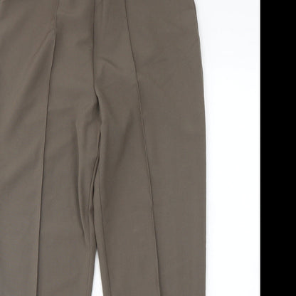 Womens UK Size 12 Mia Moda Regular Fit  Green Trousers