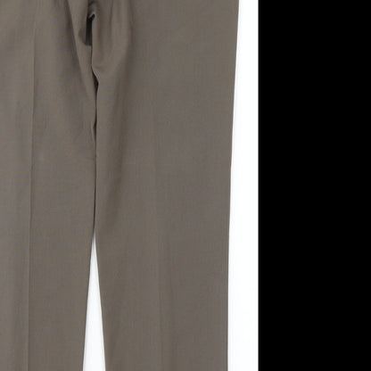 Womens UK Size 12 Mia Moda Regular Fit  Green Trousers
