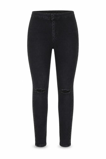 Womens UK Size 8 Denim Wise Regular Fit Skinny Black Jeans