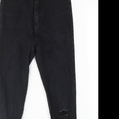 Womens UK Size 8 Denim Wise Regular Fit Skinny Black Jeans