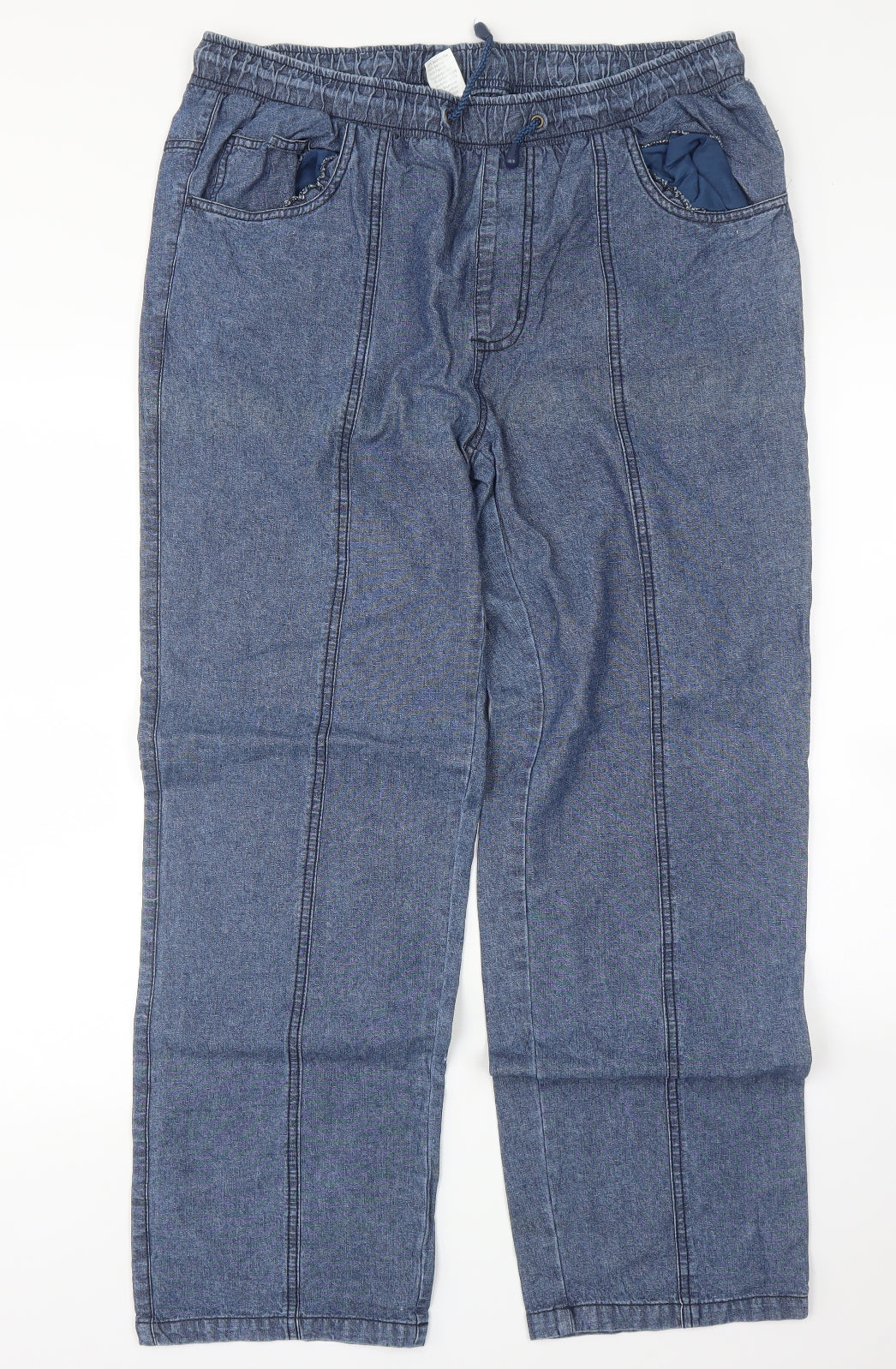 Womens UK Size M Preworn Regular Fit Straight Blue Jeans