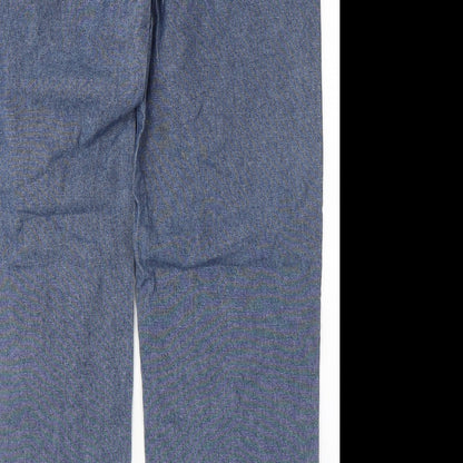 Womens UK Size M Preworn Regular Fit Straight Blue Jeans