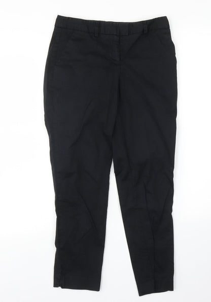 Womens UK Size S FOREVER 21 Regular Fit Cropped Black Trousers