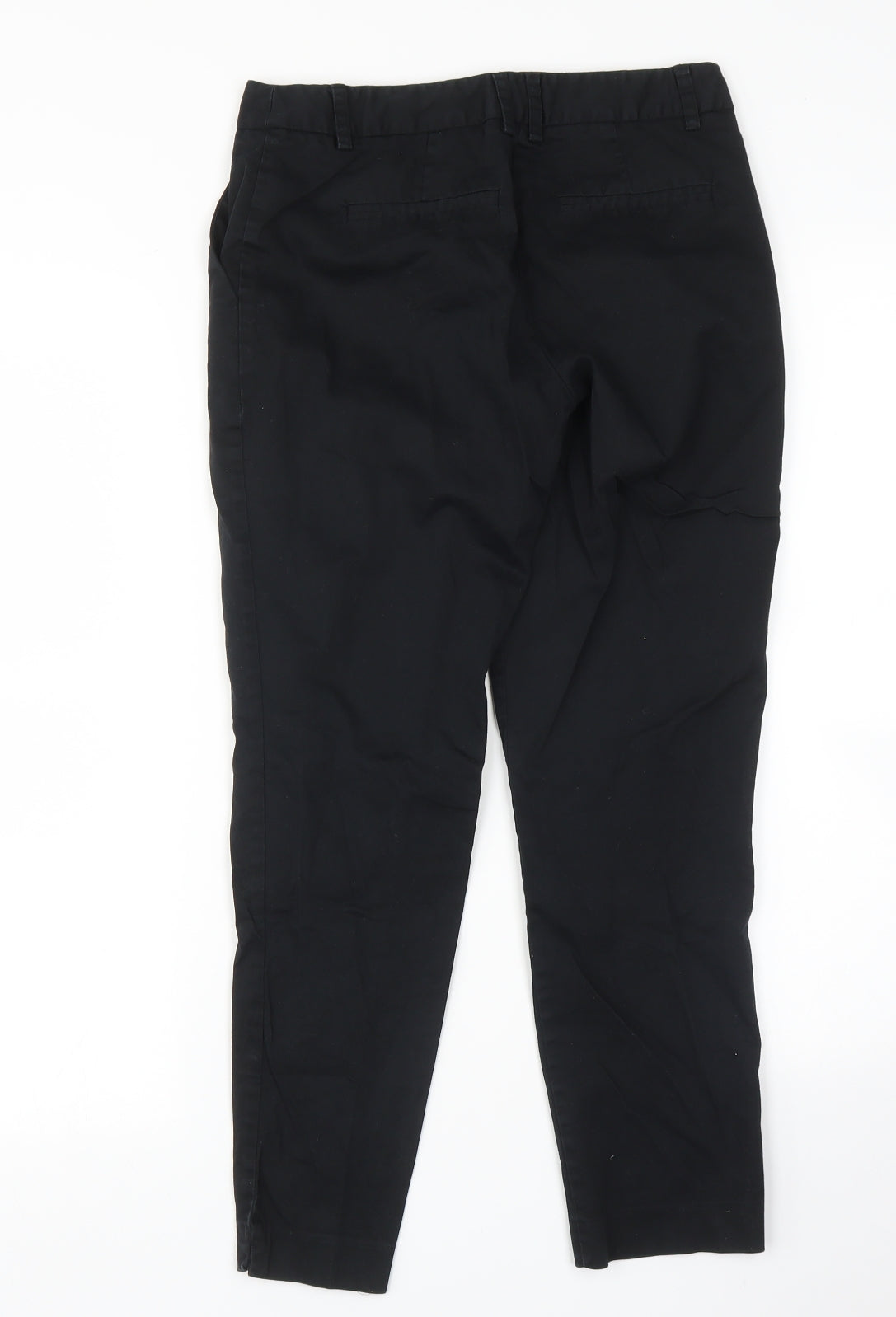 Womens UK Size S FOREVER 21 Regular Fit Cropped Black Trousers
