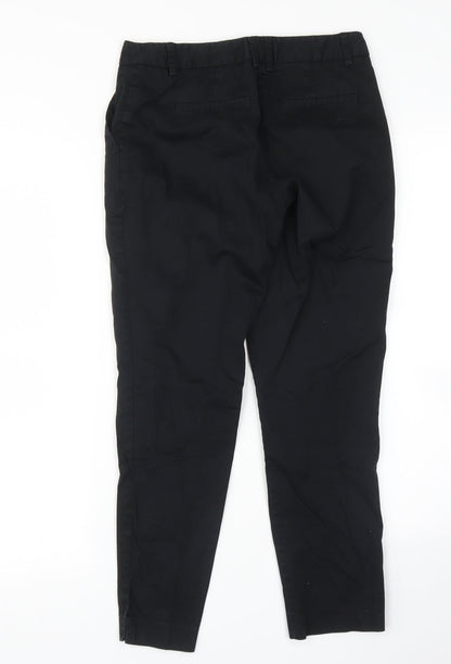 Womens UK Size S FOREVER 21 Regular Fit Cropped Black Trousers