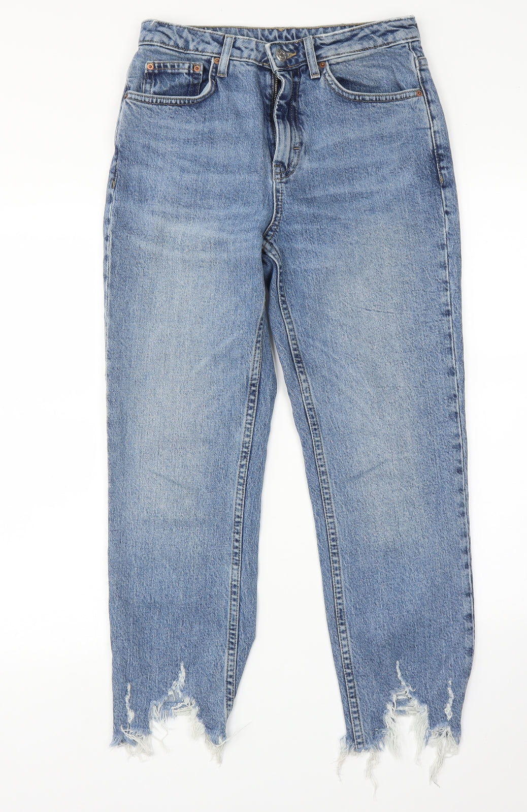 Topshop Womens Blue   Straight Jeans Size 28 in L26 in