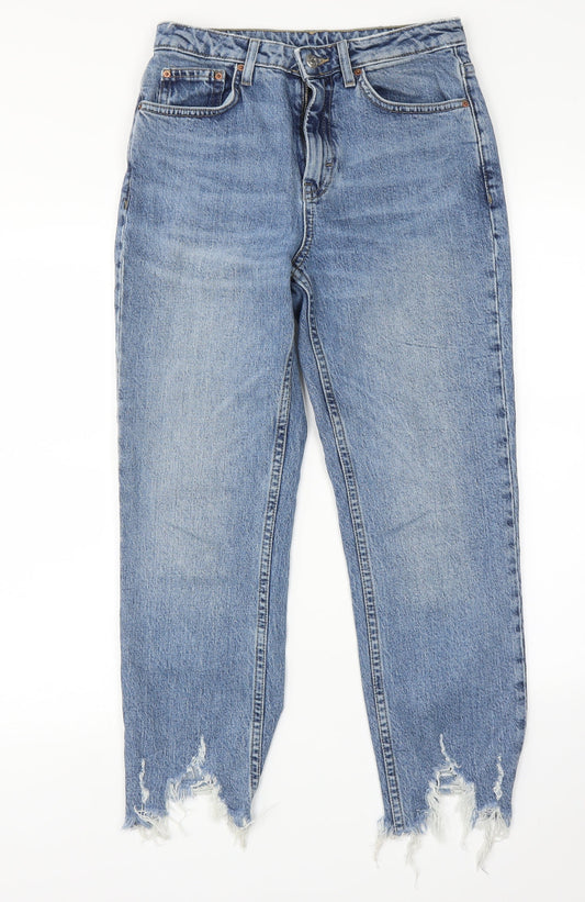 Topshop Womens Blue   Straight Jeans Size 28 in L26 in