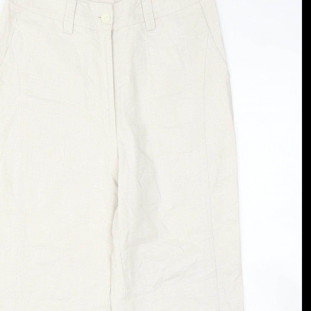 Womens UK Size 12 Preworn Regular Fit  Beige Trousers