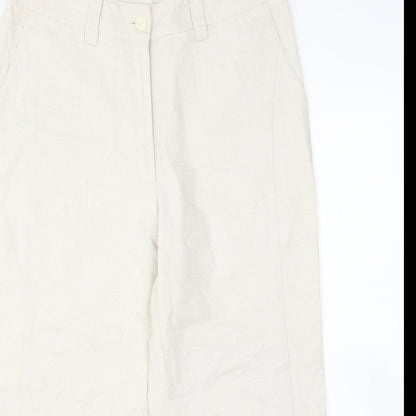 Womens UK Size 12 Preworn Regular Fit  Beige Trousers