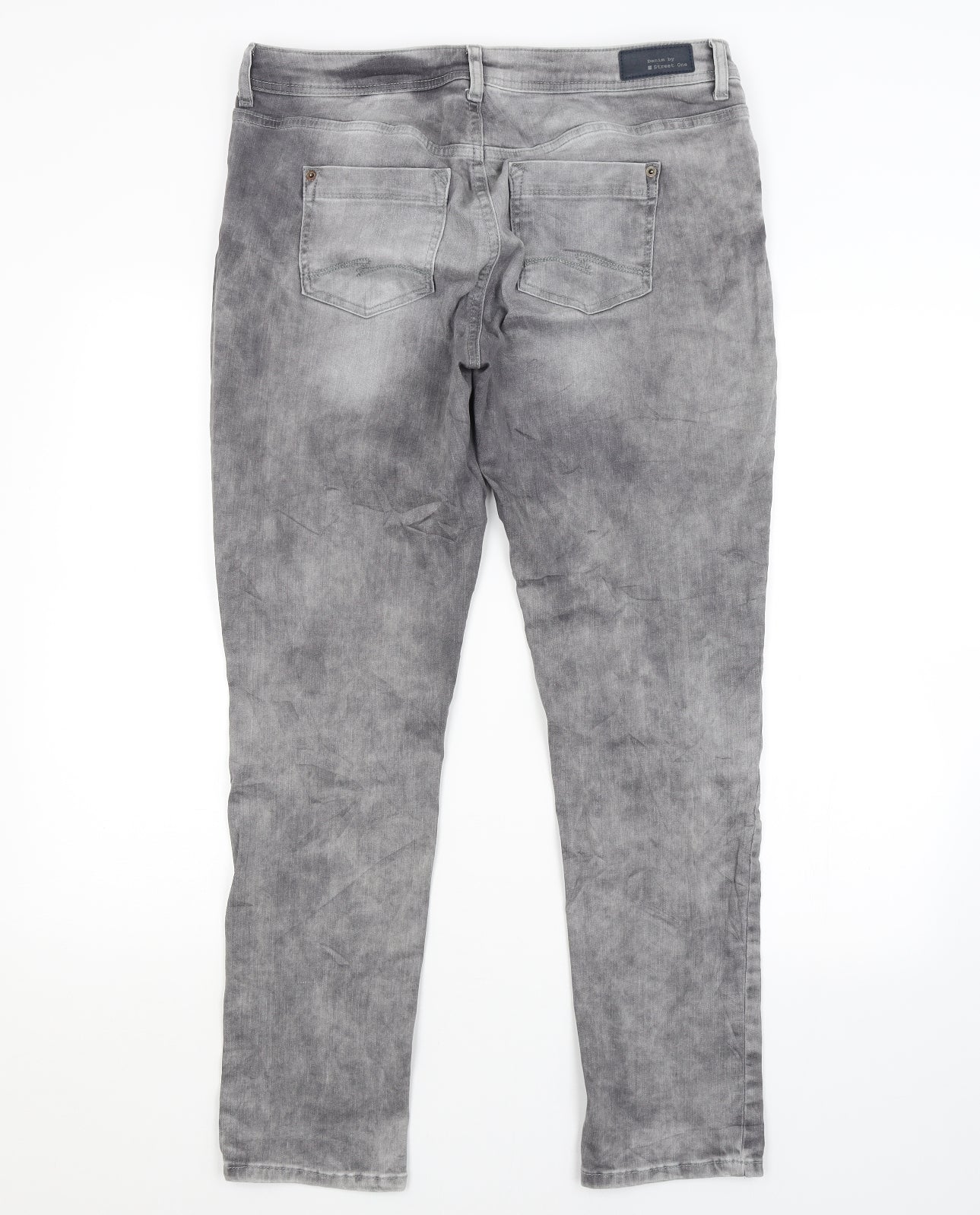 BE YOU Womens Grey   Straight Jeans Size 34 in L29 in