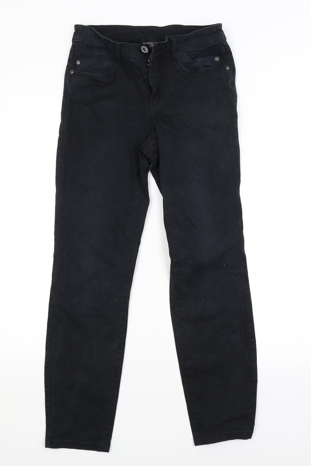 Womens UK Size 8 Yessica Regular Fit Chino Black Trousers