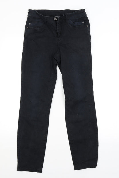 Womens UK Size 8 Yessica Regular Fit Chino Black Trousers
