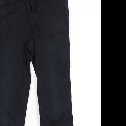 Womens UK Size 8 Yessica Regular Fit Chino Black Trousers