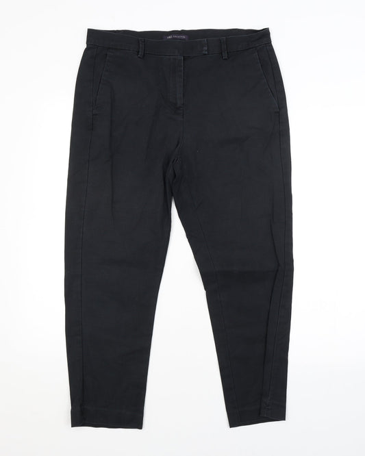 Womens UK Size 14 M&S Regular Fit  Black Trousers