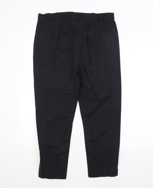 Womens UK Size 14 M&S Regular Fit  Black Trousers