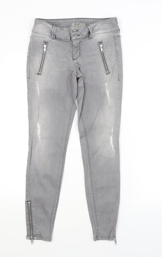 Womens UK Size 26 in Preworn Regular Fit Skinny Grey Jeans