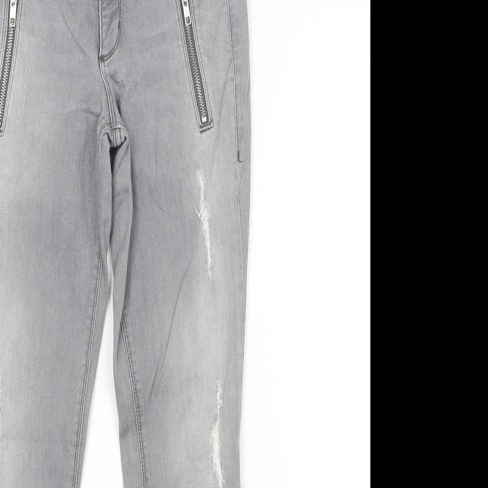 Womens UK Size 26 in Preworn Regular Fit Skinny Grey Jeans