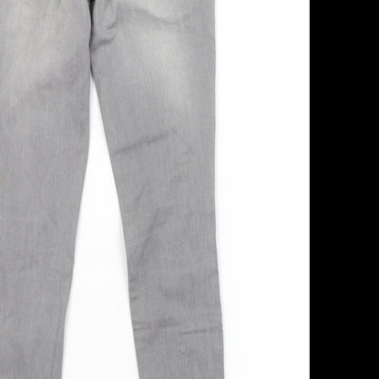 Womens UK Size 26 in Preworn Regular Fit Skinny Grey Jeans