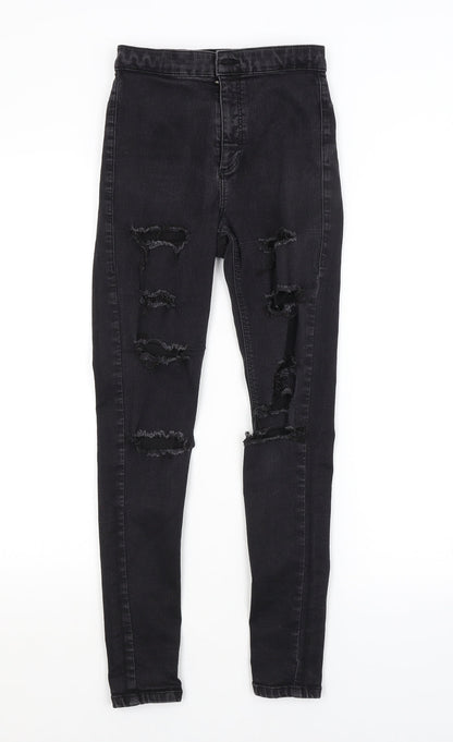 Topshop Womens Grey   Skinny Jeans Size 28 in L32 in
