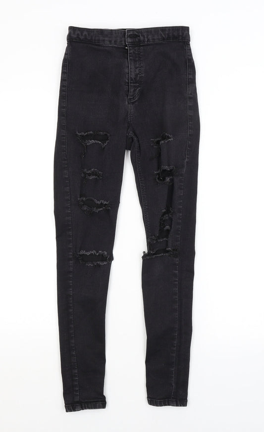 Topshop Womens Grey   Skinny Jeans Size 28 in L32 in