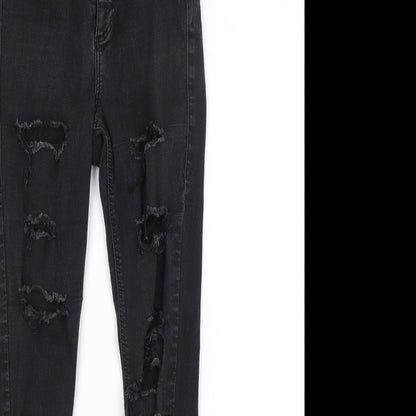 Topshop Womens Grey   Skinny Jeans Size 28 in L32 in
