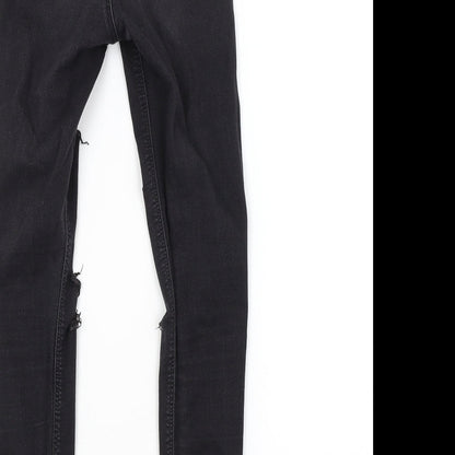 Topshop Womens Grey   Skinny Jeans Size 28 in L32 in