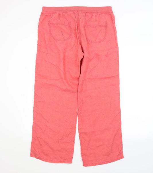 Womens UK Size  M&S Regular Fit  Red Trousers
