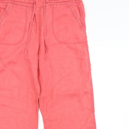 Womens UK Size  M&S Regular Fit  Red Trousers