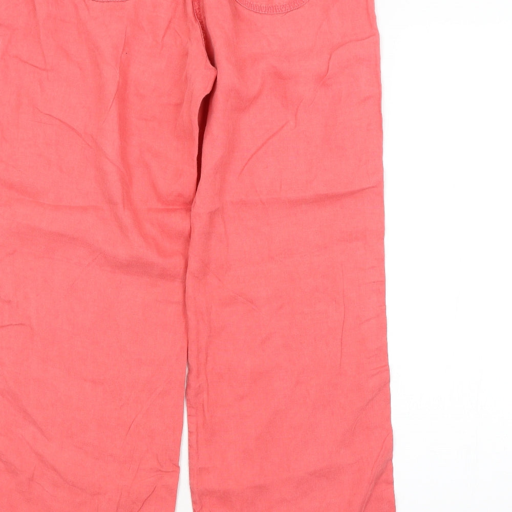 Womens UK Size  M&S Regular Fit  Red Trousers