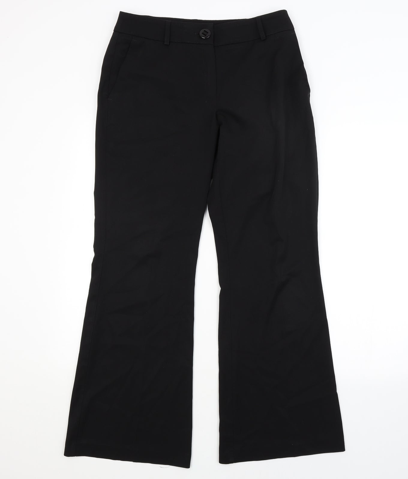 Womens UK Size 12 M&S Regular Fit  Black Trousers