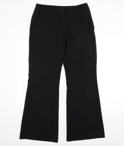 Womens UK Size 12 M&S Regular Fit  Black Trousers