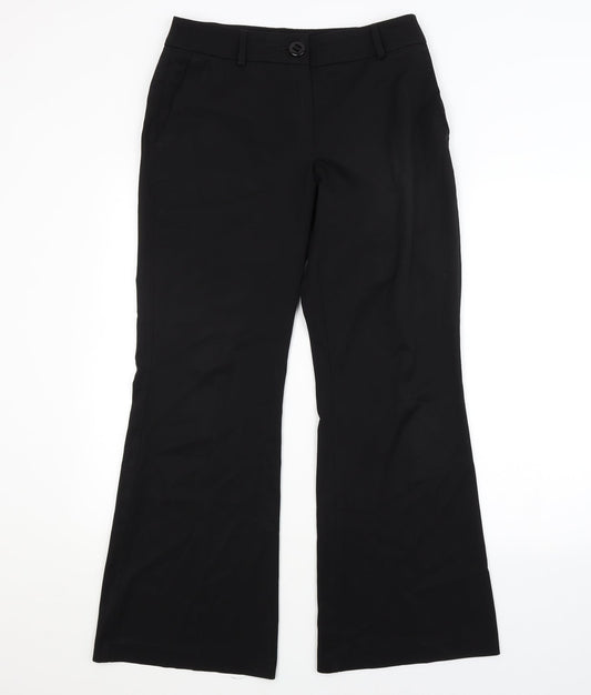 Womens UK Size 12 M&S Regular Fit  Black Trousers