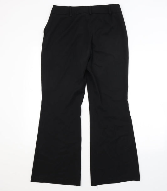 Womens UK Size 12 M&S Regular Fit  Black Trousers
