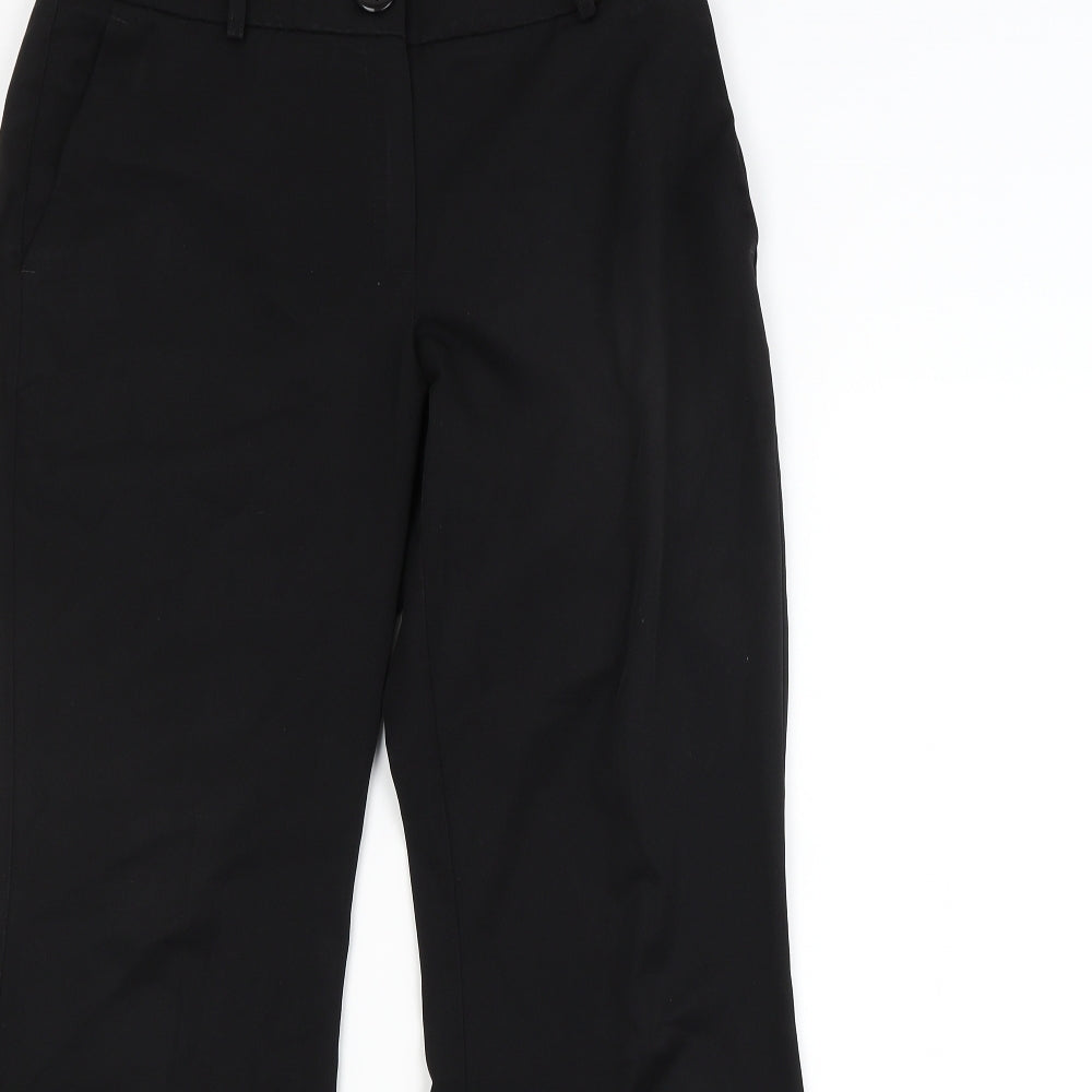 Womens UK Size 12 M&S Regular Fit  Black Trousers