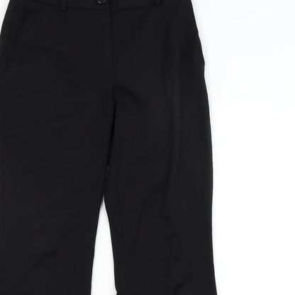 Womens UK Size 12 M&S Regular Fit  Black Trousers