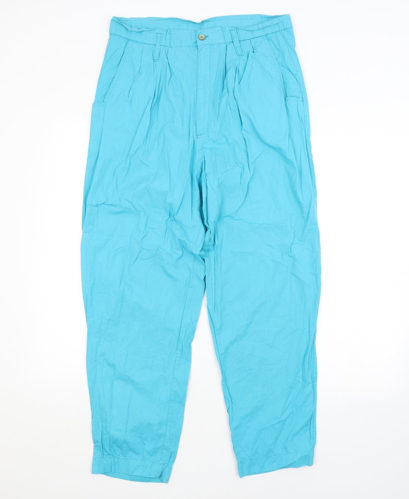 Womens UK Size M Preworn Regular Fit  Blue Trousers