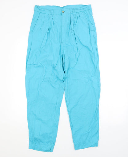 Womens UK Size M Preworn Regular Fit  Blue Trousers