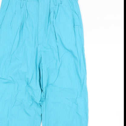 Womens UK Size M Preworn Regular Fit  Blue Trousers