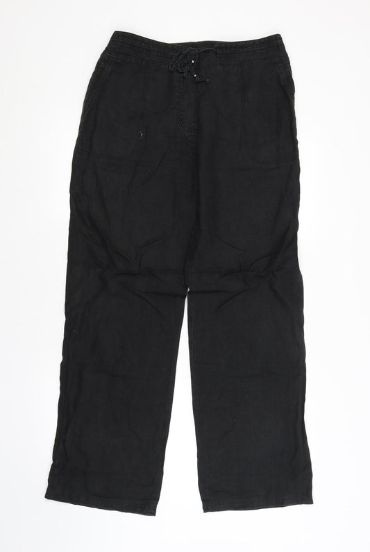 Womens UK Size 16 M&S Regular Fit  Black Trousers