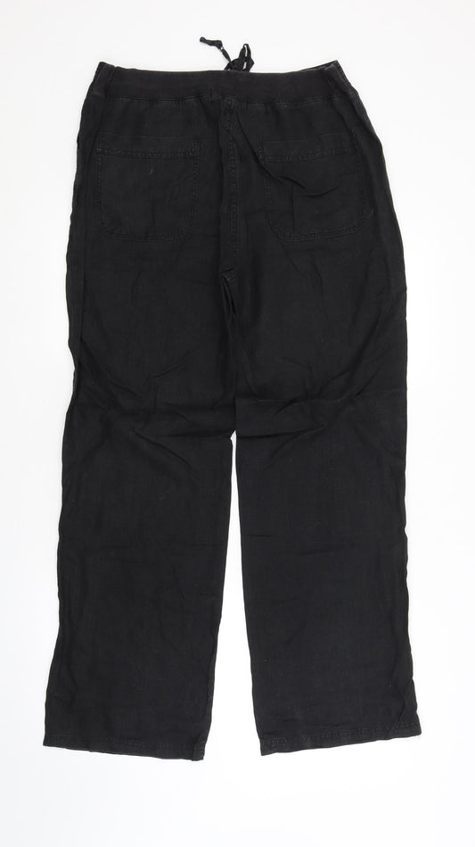 Womens UK Size 16 M&S Regular Fit  Black Trousers