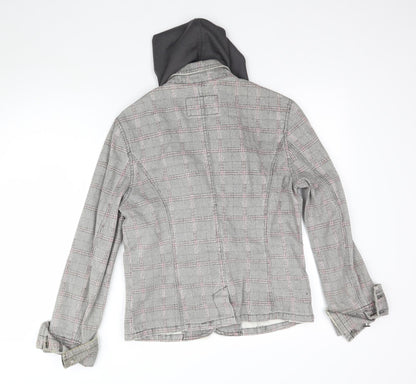 Sublevel Womens Grey Plaid  Jacket  Size L