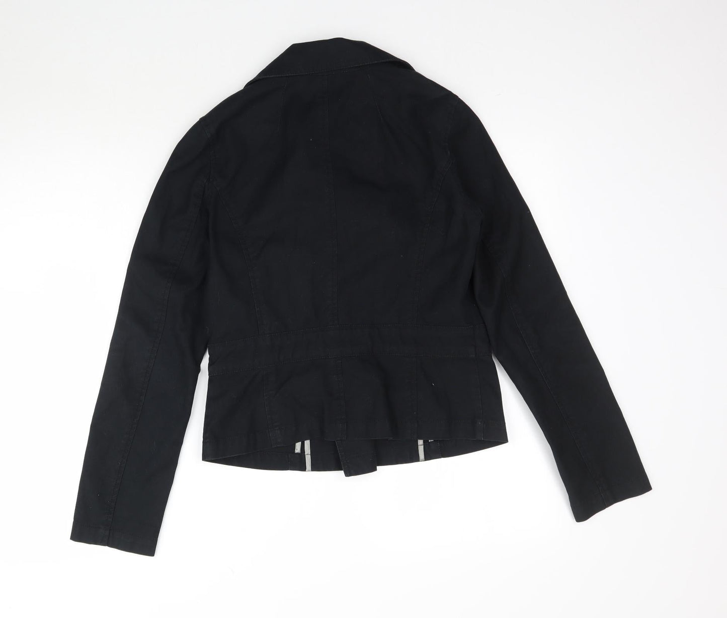 Gap Womens Black  Denim Pea Coat Coat Size 10