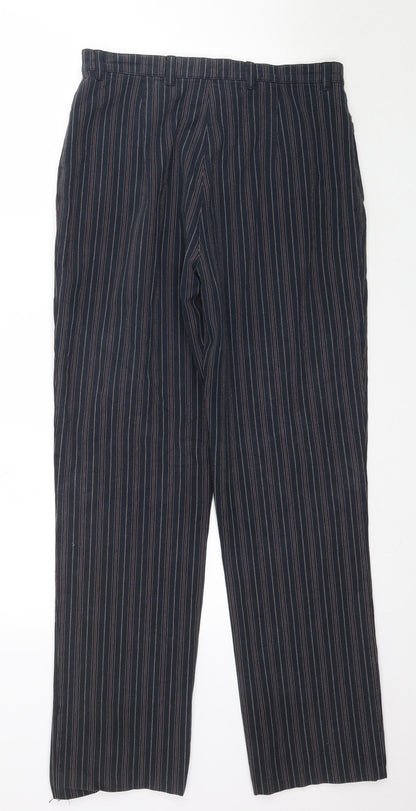 Bonita Womens Blue Striped  Trousers  Size 12 L30 in