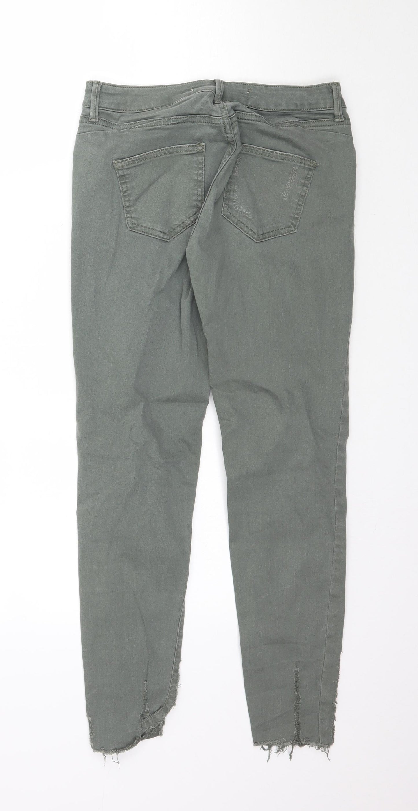 Denim & Co. Womens Green  Denim Skinny Jeans Size 8 L26 in