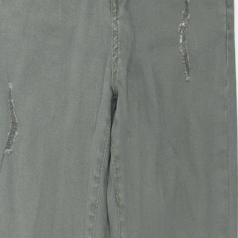 Denim & Co. Womens Green  Denim Skinny Jeans Size 8 L26 in