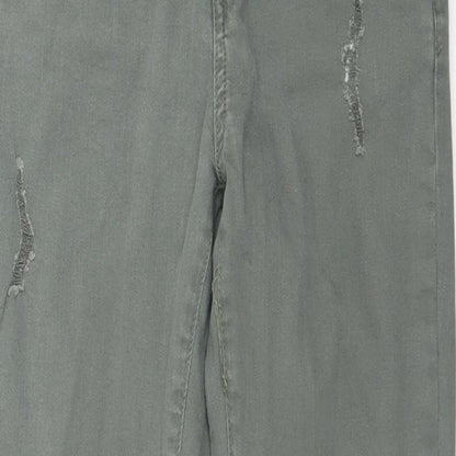 Denim & Co. Womens Green  Denim Skinny Jeans Size 8 L26 in