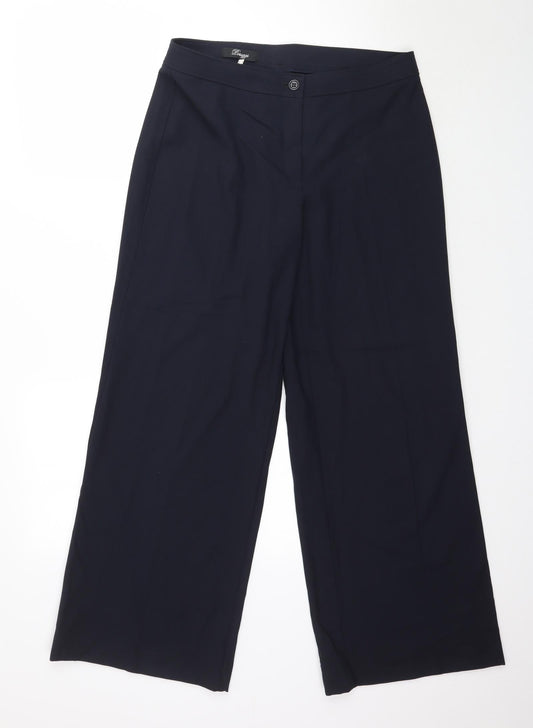 Womens UK Size 14 Peruggi Regular Fit  Blue Trousers