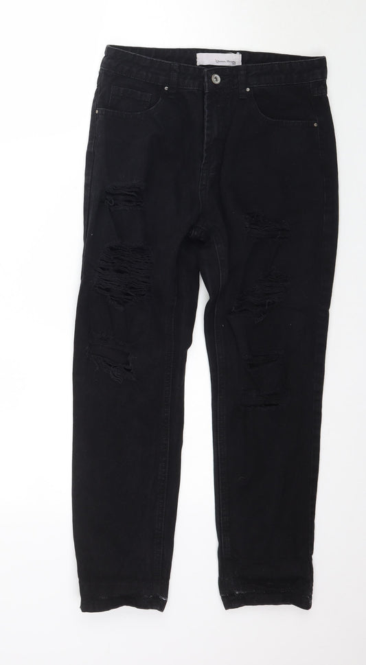 Queen Hearts Womens Black  Denim Skinny Jeans Size M L26 in
