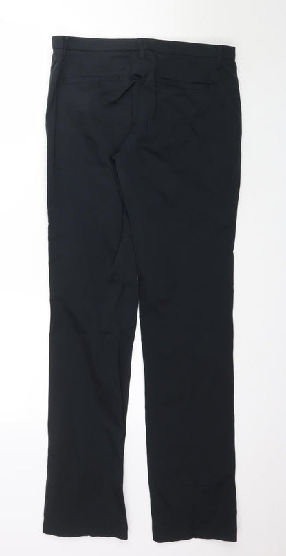 Womens UK Size L Preworn Regular Fit  Black Trousers