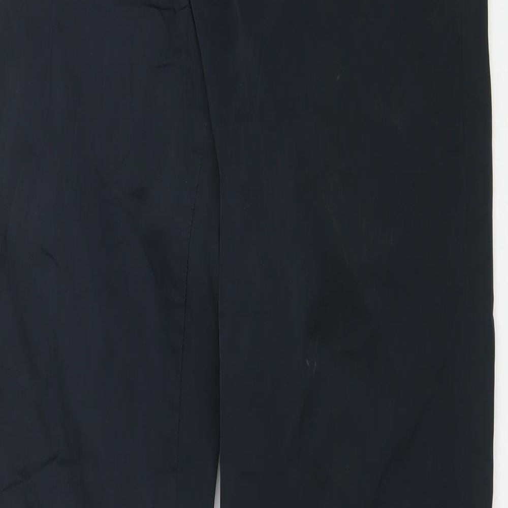 Womens UK Size L Preworn Regular Fit  Black Trousers